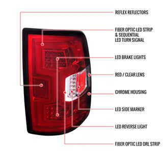 Spec D LED Tail Lights (Red w/ Sequential Turn Signal): Ram 2500 & 3500 2019 - 2024