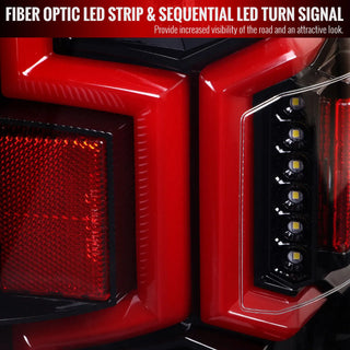 Spec D LED Tail Lights (Jet Black w/ Sequential Turn Signal): Ram 2500 & 3500 2019 - 2024