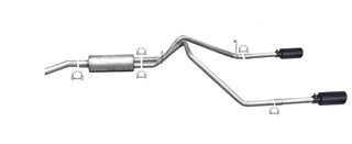 Gibson Black Elite Dual Split Cat-Back Perf Exhaust Black Tips (REAR): Dodge/RAM 1500 2009-18 5.7L/4.7L
