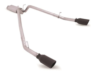 Gibson Black Elite Dual Split Cat-Back Perf Exhaust (REAR): RAM 1500 / Classic 2019-2024 5.7L HEMI