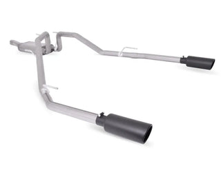 Gibson Black Elite Dual Split Cat-Back Perf Exhaust (REAR): RAM 1500 2014-2018 3.0L EcoDiesel