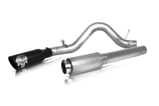 Gibson Patriot Skull Single Cat-Back Perf Exhaust SS Black Cerakote Tip (REAR): Dodge/RAM 1500 2009-2018 5.7L HEMI