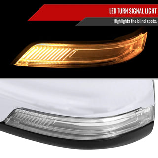Spec D Driver Mirror w/ Turn Signal Light & Puddle Light (Manual-Fold, Chrome): Ram 1500 2019 - 2024
