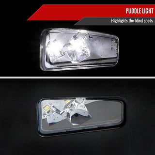 Spec D Driver Mirror w/ Turn Signal Light & Puddle Light (Manual-Fold, Black): Ram 1500 2019 - 2024