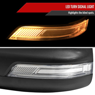 Spec D Driver Mirror w/ Turn Signal Light & Puddle Light (Manual-Fold, Black): Ram 1500 2019 - 2024