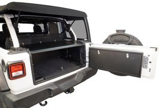 Tuffy Deluxe Cargo Enclosure (REAR): Jeep Wrangler Unlimited JL 2018-2026 w/ Alpine Subwoofer