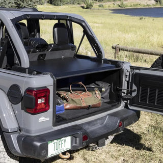 Tuffy Deluxe Cargo Enclosure (REAR): Jeep Wrangler Unlimited JL 2018-2026 w/ Alpine Subwoofer