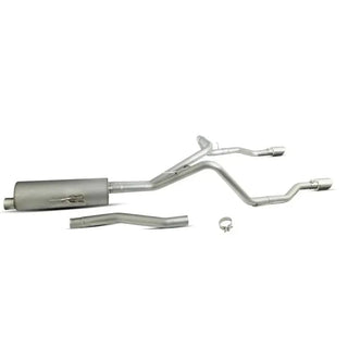 Gibson Dual Split Cat-Back Perf Exhaust Stainless Tips (REAR): Jeep Gladiator JT 2020-2025 3.6L