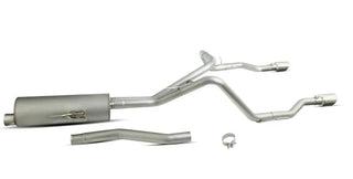 Gibson Dual Split Cat-Back Perf Exhaust Stainless Tips (REAR): Jeep Gladiator JT 2020-2025 3.6L