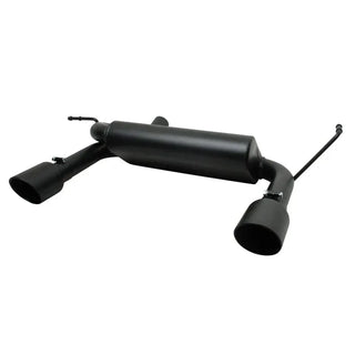 Gibson Black Elite Dual Split Axle Back Perf Exhaust Black Ceramic (REAR): Jeep Wrangler JK 2007-2018 3.6/3.8L