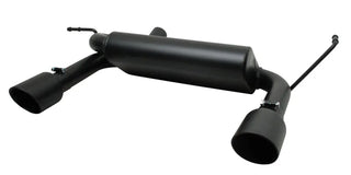 Gibson Black Elite Dual Split Axle Back Perf Exhaust Black Ceramic (REAR): Jeep Wrangler JK 2007-2018 3.6/3.8L