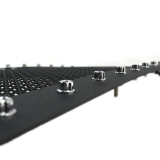 Spec D Stainless Steel Grille Insert (Rivet Style, Black Mesh): Ram 1500 2013 - 2018