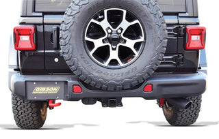 Gibson Black Elite Single Axle Back Perf Exhaust Black Ceramic (REAR): Jeep Wrangler JL 2018-2025 3.6L