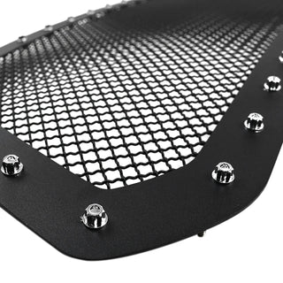 Spec D Stainless Steel Grille Insert (Rivet Style, Black Mesh): Ram 1500 2013 - 2018