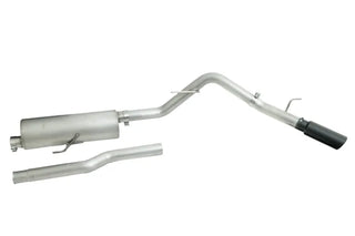 Gibson Black Elite Cat-Back Perf Exhaust Black Ceramic Tip (REAR): Jeep Gladiator JT 2020-2025 3.6L