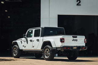 Gibson Black Elite Cat-Back Perf Exhaust Black Ceramic Tip (REAR): Jeep Gladiator JT 2020-2025 3.6L