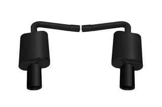 Gibson Black Elite 2.25in Axle-Back Dual Exhaust: Jeep Grand Cherokee 2011-2020
