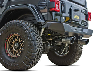 Gibson Patriot Flag Series Dual Split Cat-Back Perf Exhaust Black Ceramic (REAR): Jeep Wrangler JL 2018-2025 3.6L
