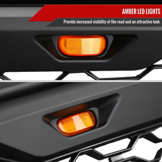 Spec D Rebel Grille w/ LED's (Matte Black): Ram 1500 2013 - 2018