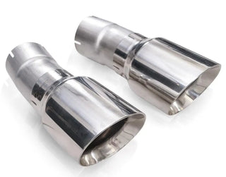 Stainless Works 4" Double Wall Slash-Cut Polished Tip Kit (REAR): Jeep Grand Cherokee 2011-2021 5.7L