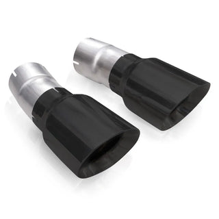 Stainless Works 4" Double Wall Slash-Cut Black Tip Kit (REAR): Jeep Grand Cherokee 2011-2021 5.7L