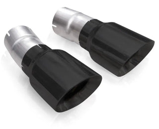 Stainless Works 4" Double Wall Slash-Cut Black Tip Kit (REAR): Jeep Grand Cherokee 2011-2021 5.7L