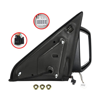 Spec D Passenger Mirror w/ Turn Signal Light & Puddle Light (Manual-Fold, Black): Ram 2013 - 2018