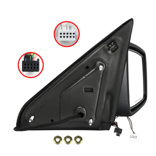 Spec D Passenger Mirror w/ Turn Signal Light & Puddle Light (Auto-Fold, Black): Ram 2013 - 2018