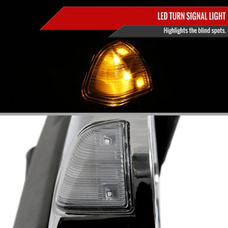 Spec D Mirrors SET w/ Turn Signal Light & Puddle Light (Auto-Fold, Chrome): Ram 2013 - 2018