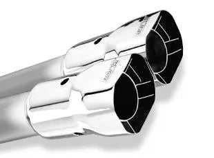 Borla Black Chrome Universal Tip 2.25" Inlet 3.5x3.28 Sq 10.5" Long (REAR): Jeep Wrangler 2012-2018