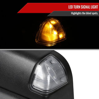 Spec D Mirrors SET w/ Turn Signal Light & Puddle Light (Auto-Fold, Black): Ram 2013 - 2018