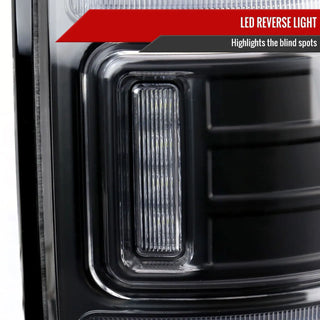 Spec D LED Tail Lights (Black, White LED w/ Sequential Turn Signal): Ram 2013 - 2018