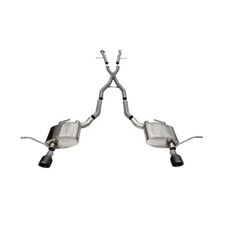 CORSA Xtreme 2.5in Cat-Back Exhaust w/ Single 4.5in Black PVD Tips: Jeep Grand Cherokee (11-21)