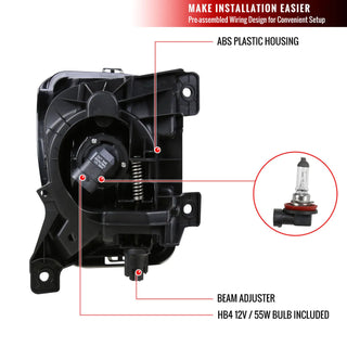 Spec D Fog Lights w/ Switch (Chrome): Ram 1500 2013 - 2018