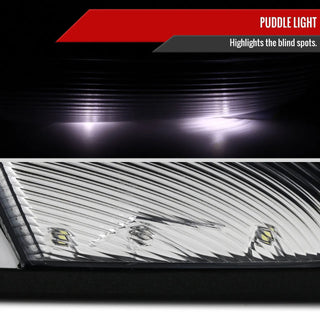 Spec D Driver Mirror w/ Turn Signal Light & Puddle Light (Auto-Fold, Chrome): Ram 2013 - 2018