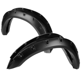 Spec D Riveted Style Fender Flares (Smooth Black, 4pc): Dodge Ram 2500 / 3500 2010 - 2018