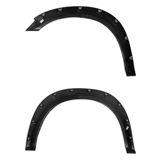 Spec D Riveted Style Fender Flares (Smooth Black, 4pc): Dodge Ram 2500 / 3500 2010 - 2018
