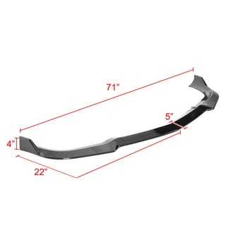 Spec D SRT Style Front Lip (Gloss Black, 3pc): Dodge Charger SRT8 2012 - 2014
