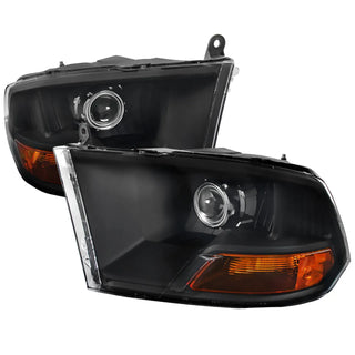 Spec D Projector Halo Headlights (Black): Dodge Ram 2009 - 2018
