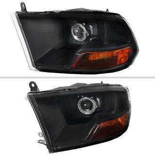 Spec D Projector Halo Headlights (Black): Dodge Ram 2009 - 2018