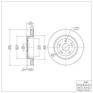 DFC Brake Rotor (REAR): Jeep Grand Cherokee (06-10)