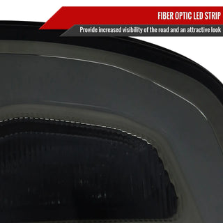 Spec D LED Tail Lights (Smoke w/ White LED Bar): Dodge Ram 2009 - 2018 (LT-RAM09GLED-RS)