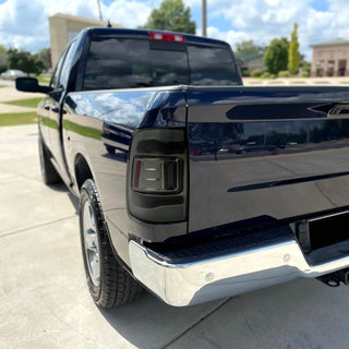 Spec D LED Tail Lights (Smoke w/ White LED Bar): Dodge Ram 2009 - 2018 (LT-RAM09GLED-RS)