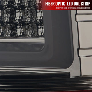 Spec D LED Tail Lights (Smoke w/ White LED Bar): Dodge Ram 2009 - 2018 (LT-RAM09GLED-G2-TM)