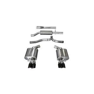 Corsa Performance 2.5in Sport Cat-Back Dual Rear Exit Exhaust w/ Black Tips: Dodge Charger 2011-2014