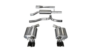 Corsa Performance 2.5in Sport Cat-Back Dual Rear Exit Exhaust w/ Black Tips: Dodge Charger 2011-2014