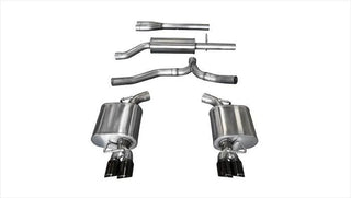 Corsa Performance 2.5in Sport Cat-Back Dual Rear Exit Exhaust w/ Black Tips: Dodge Charger 2011-2014