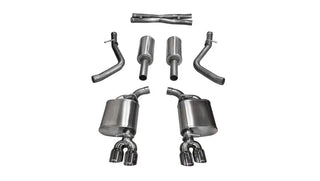 CORSA Sport Cat-Back Twin Polished Tips (REAR): Challenger R/T 2015-2016 5.7L VVT HEMI