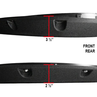 Spec D Riveted Style Fender Flares (Texture Black, 4pc): Dodge Ram 1500 2009 - 2018