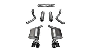 CORSA Sport Cat-Back Twin Black Tips (REAR): Challenger R/T 2015-2016 5.7L VVT HEMI